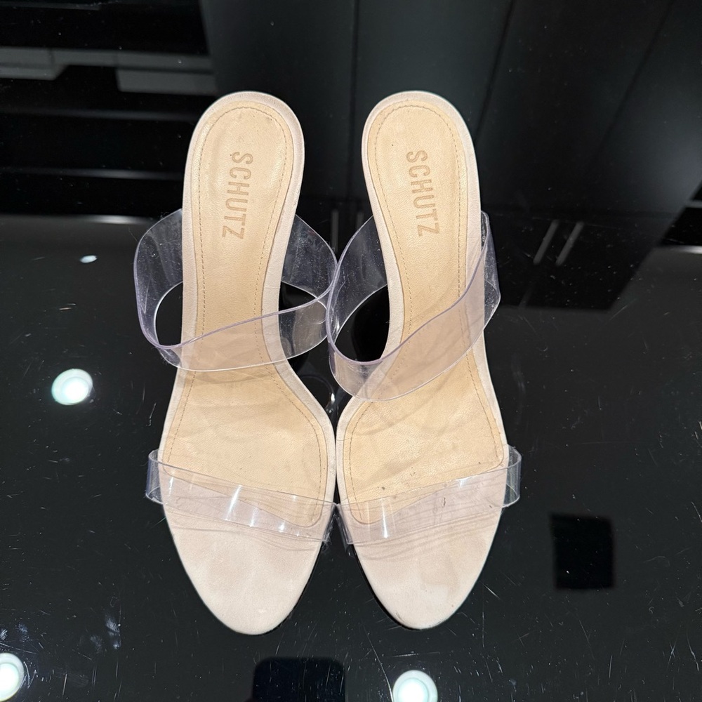 Schutz Ariella Sandal in Oyster | USED - Picture 6 of 13